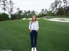 Kai Trump pózuje s Brysonom DeChambeau počas Masters tripu… dní po tom, čo priateľ jej mamy Vanessy Tiger Woods odišiel na rehabilitáciu Kai Trump zverejnil sériu fotografií s podrobnosťami o jeho ceste do Augusta National tento týždeň