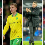 Šesť najlepších strán šampionátu uvedených v tabuľke formulárov od 1. januára s fotografiou šéfa Norwichu Philippa Clementa, ktorý má na sebe čiernu baseballovú čiapku, šál a kabát, pričom svojim fanúšikom dáva palec hore.