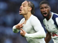 Konečná pozícia a body Tottenhamu a West Hamu sa odhadujú po krútení v Nottinghame Forest Xavi Simons oslavuje po strelení gólu Tottenhamu Hotspur