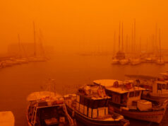 Kréta sa zmení na oranžovú, keď saharský prach zametá v | Klimatické správy Kréta sa zmení na oranžovú, keď saharský prach zametá v | Klimatické správy