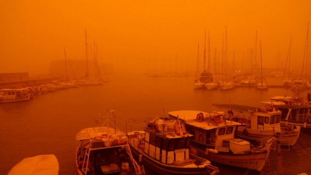 Kréta sa zmení na oranžovú, keď saharský prach zametá v | Klimatické správy
