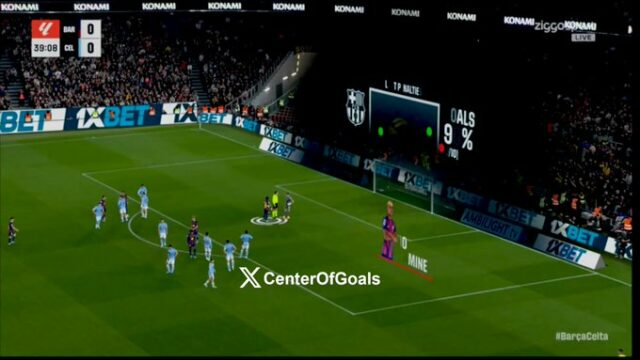 Lamine Yamal sa uráža pri otváraní gólu proti Celte
