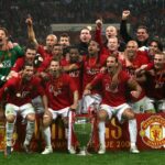 Manchester United oslavuje víťazstvo v Lige majstrov v roku 2008