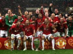 Legenda Man Utd menovaná za nového manažéra anglických súperov na majstrovstvách sveta Manchester United oslavuje víťazstvo v Lige majstrov v roku 2008