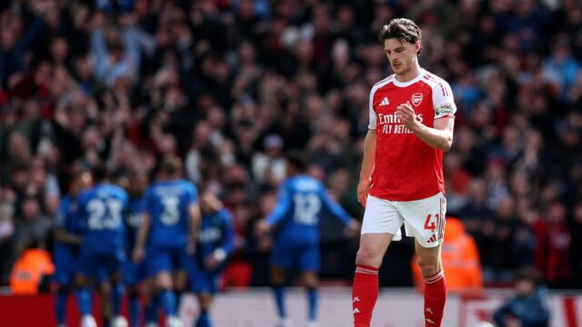 Liga majstrov UEFA 2025-2026: Rice vynechal tréning, aby zvýšil obavy Arsenalu o zranenia pred zápasom v Sportingu
