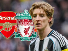 Liverpool alebo Arsenal? ‚Jasné obľúbené‘ pre Gordon odhalené; Hviezda Newcastlu „otvorila“ pohyb za 75 miliónov libier Liverpool alebo Arsenal? 'Jasné obľúbené' pre Gordon odhalené; Hviezda Newcastlu „otvorila“ pohyb za 75 miliónov libier