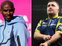 Luke Littler ‚chorý‘ z výzvy vírusového maratónu Mo Farah – ‚Prešiel by som to‘ Luke Littler a Mo Farah