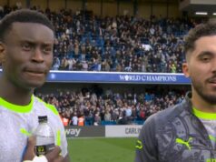 Marc Guehi ukazuje skutočné farby s gestom Rayana Cherkiho po víťazstve Man City v Chelsea Marc Guehi a Rayan Cherki