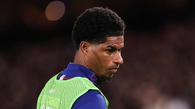 Marcus Rashford počas zápasu LaLigy medzi FC Barcelona a RC Celta de Vigo.