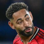 LONDÝN, ANGLICKO - 18. apríla: Matheus Cunha z Manchestru United oslavuje po strelení gólu počas zápasu Premier League medzi Chelsea a Manchestrom United na Stamford Bridge 18. apríla 2026 v Londýne v Anglicku. (Foto: Vince Mignott/MB Media/Getty Images)