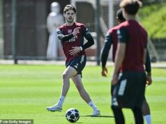 Mikel Arteta dostáva veľkú podporu, pretože hviezda s 105 miliónmi libier sa vracia do tréningu Arsenalu – ale štyroch hráčov prvého tímu nikde nevidieť Declan Rice sa vrátil do tréningu Arsenalu pred zápasom Ligy majstrov