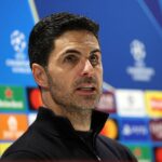 Mikel Arteta, manažér Arsenalu, hovorí pre médiá