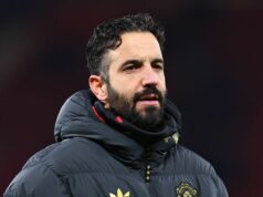 Myšlienky Rubena Amorima na ďalšiu prácu sa objavujú po prepustení Man Utd a výplate 12 miliónov libier Ruben Amorim počas zápasu Premier League medzi Manchestrom United a Wolverhampton Wanderers na Old Trafford.