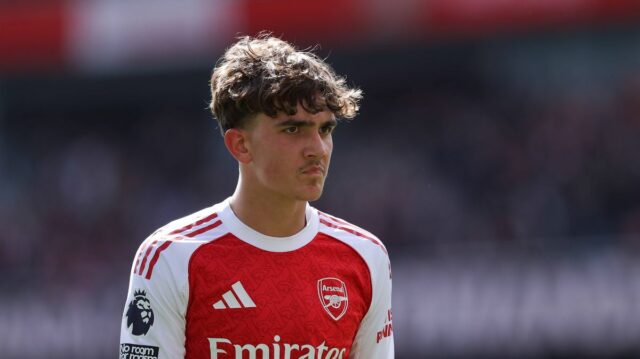 LONDÝN, ANGLICKO - 11. apríla: Max Dowman z Arsenalu počas zápasu Premier League medzi Arsenalom a Bournemouthom na Emirates Stadium 11. apríla 2026 v Londýne v Anglicku. (Foto: James Gill – Danehouse/Getty Images)