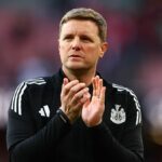 LONDÝN, ANGLICKO - 25. apríla: Yoane Wissa z Newcastlu United počas zápasu Premier League medzi Arsenalom a Newcastle United na Emirates Stadium 25. apríla 2026 v Londýne v Spojenom kráľovstve. (Foto: Izzy Poles - AMA/Getty Images)