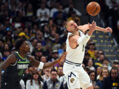 Nikola Jokic posiela trojnásobok, keď Nuggets prekonali Timberwolves NBA: Play-off-Minnesota Timberwolves v Denveri Nuggets