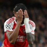 Noni Madueke počas zápasu Arsenalu