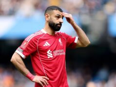 Obavy Mohameda Salaha okamžite vzniesli po čine hviezdy Liverpoolu – „Aká hanba“ MANCHESTER, ANGLICKO - 4. apríla: Mohamed Salah z Liverpoolu reaguje počas štvrťfinále Emirates FA Cup medzi Manchester City a Liverpool na Etihad Stadium 4. apríla 2026 v Manchestri v Anglicku. (Foto: Michael Regan/Getty Images)
