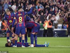 Obavy o Lamine Yamal, pretože hviezda Barcelony „utrpela natrhnutie svalov“ pri treste len 50 dní pred majstrovstvami sveta Lamine Yamal spôsobil obavy po tom, čo v stredu opustil hraciu plochu so zjavným zranením stehennej šľachy