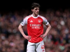 Patrick Vieira podporuje „naozaj dôležitého“ Declana Ricea, aby priviedol Arsenal k striebru Declan Rice bude pre Arsenal „naozaj dôležitý“, hovorí Patrick Vieira (Getty)