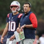 Obranca New England Patriots Drake Maye hovorí, že tím zostáva plne za Mikeom Vrabelom