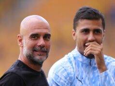 Pep Guardiola dal Rodrimu presne vedieť, čo si Man City myslí o prestupe Realu Madrid Pep Guardiola a Rodri