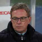 Ralf Rangnick počas priateľského zápasu medzi Rakúskom a Ghanou.