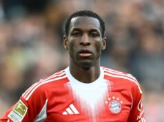 Prestup Nicolasa Jacksona ako vyhlásenie po potvrdení rozhodnutia Chelsea Nicolas Jackson počas zápasu Bayernu Mníchov