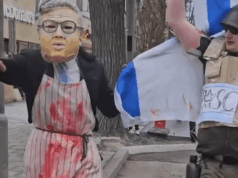 Protestujúci zobrazuje izraelského ministra Bena Gvira zakrvaveného v Štokholme | Správy o konflikte medzi Izraelom a Palestínou Protestujúci zobrazuje izraelského ministra Bena Gvira zakrvaveného v Štokholme | Správy o konflikte medzi Izraelom a Palestínou