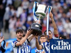 Real Sociedad trpí kocovinou z pekla, ale stále nedokáže stlmiť radosť z pohárovej slávy | Kráľovská spoločnosť Real Sociedad trpí kocovinou z pekla, ale stále nedokáže stlmiť radosť z pohárovej slávy | Kráľovská spoločnosť