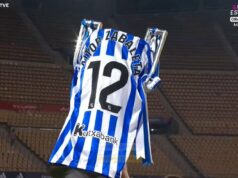 Real Sociedad vzdáva hold padlému fanúšikovi po víťazstve v Copa del Rey Real Sociedad vzdáva hold padlému fanúšikovi po víťazstve v Copa del Rey