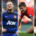 Ruud van Nistelrooy v modrom drese Manchestru United skóruje, zatiaľ čo Martin Keown z Arsenalu v červeno-bielom hľadí s uboleným výrazom.