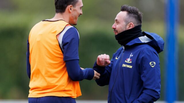 Roberto De Zerbi bol mojím manažérom a oslnil ma týmito Roberto De Zerbi, vpravo, bol tipovaný, aby urobil veľký dojem v Tottenhame Hotspur