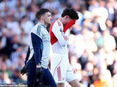 Rozbitý útok Arsenalu sa zmenšuje v najhoršom možnom čase a ich ponuka na titul môže úplne závisieť od kondície Kaia Havertza – dokonca aj s Bukayom Sakom späť, píše ISAAN KHAN Zranenie Kaia Havertza proti Newcastlu by mohlo zohrať hlavnú rolu pre Arsenal pri jeho kandidatúre na titul