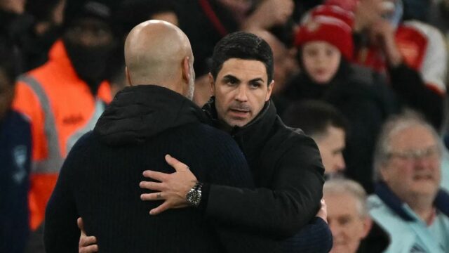 Mikel Arteta a Pep Guardiola