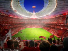 Sebastian Coe dvíha veko pri výstavbe nového štadióna Manchestru United so 100 000 miestami na sedenie a predčasným „komplikáciám“, ktorým čelí mamutí projekt Maketa toho, ako by mohol vyzerať plánovaný štadión Manchestru United so 100 000 miestami na sedenie