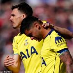 Slzy plačúceho kapitána Tottenhamu: Cristian Romero je obvinený z toho, že poslal svojmu tímu „nesprávnu správu“, keď čelia zostupu – pri odhaľovaní jeho správania v zápase dňa