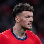 Ben White z Anglicka počas medzinárodného priateľského zápasu medzi Anglickom a Uruguajom na štadióne Wembley 27. marca 2026 v Londýne v Anglicku.