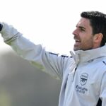Mikel Arteta počas tréningu Arsenalu