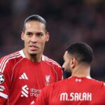 Virgil van Dijk z Liverpoolu a Mohamed Salah z Liverpoolu