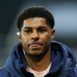 Marcus Rashford v zápase medzi Newcastlom a Barcelonou
