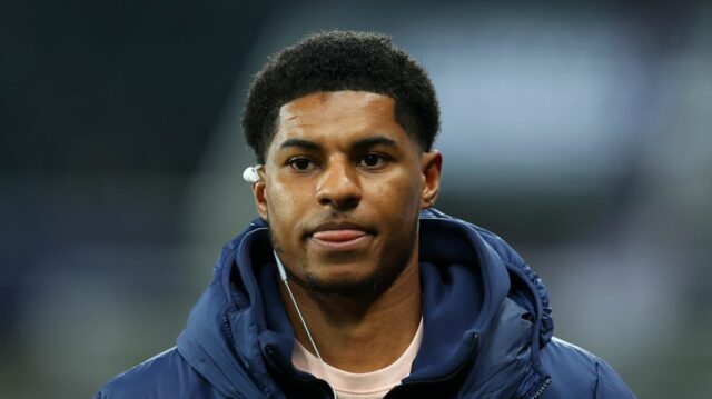 Marcus Rashford v zápase medzi Newcastlom a Barcelonou