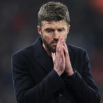 Manažér Manchestru United Michael Carrick počas zápasu Premier League medzi Bournemouthom a Manchestrom United na Vitality Stadium 20. marca 2026 v Bournemouthe v Spojenom kráľovstve.