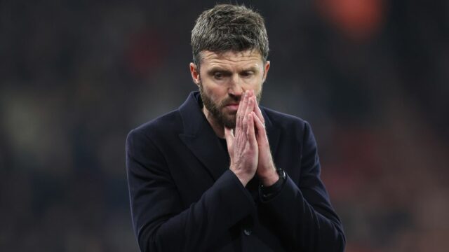 Manažér Manchestru United Michael Carrick počas zápasu Premier League medzi Bournemouthom a Manchestrom United na Vitality Stadium 20. marca 2026 v Bournemouthe v Spojenom kráľovstve.