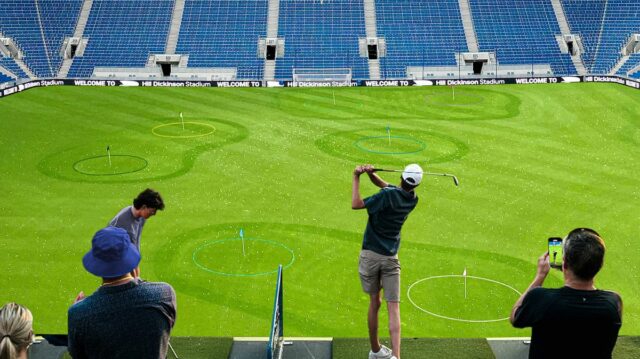 Ako bude Upper Deck Golf vyzerať toto leto na štadióne Hill Dickinson v Evertone