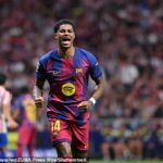 Marcus Rashford vsietil prvý z dvoch gólov Barcelony pri sobotňajšom víťazstve nad Atleticom Madrid