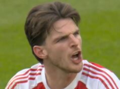 Trojslovný odkaz Declana Ricea pre tím Arsenalu bezprostredne po prehre Man City | Futbal | Šport Trojslovný odkaz Declana Ricea pre tím Arsenalu bezprostredne po prehre Man City | Futbal | Šport