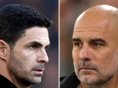 Úplné zoznamy zranení Man City a Arsenalu boli zverejnené počas boja o titul v Premier League Mikel Arteta a Pep Guardiola