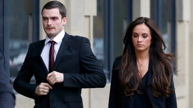 V živote Adama Johnsona teraz po strate 10 miliónov libier Adam Johnson a dlhoročná partnerka Stacey Flounders počas jeho súdneho sporu