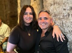 Veľký Footy hovorí, že v boji „zrazí hviezdu Channel Seven hlavu“ – aj keď pracujú na rovnakej televíznej šou Footy veľký Corey Parker (na obrázku s manželkou Margaux) predpovedal, že zrazí hlavu Aarona Woodsa, ak sa dve hviezdy Channel Seven pohádajú.